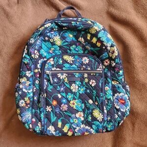 Vera Bradley Blue And Multi-colored Floral Backpack